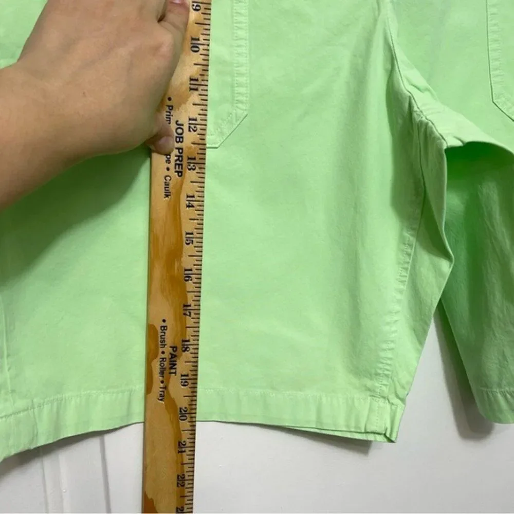 Rag & Bone Cliffe Peached Cotton Field Shorts in Green Size 33